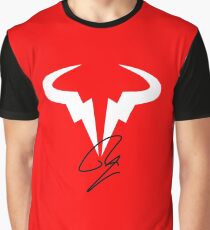 Rafael Nadal RN Tennis Player Logo Graphic T-Shirt