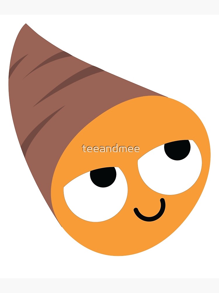 "Sweet Potato Emoji Think Hard and Hmm" Art Print by teeandmee Redbubble