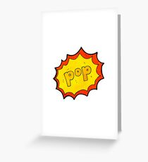 comic book noise cartoon symbol Greeting Card