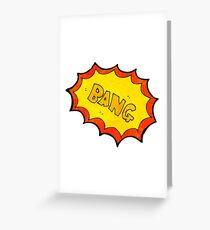 comic book noise cartoon symbol Greeting Card