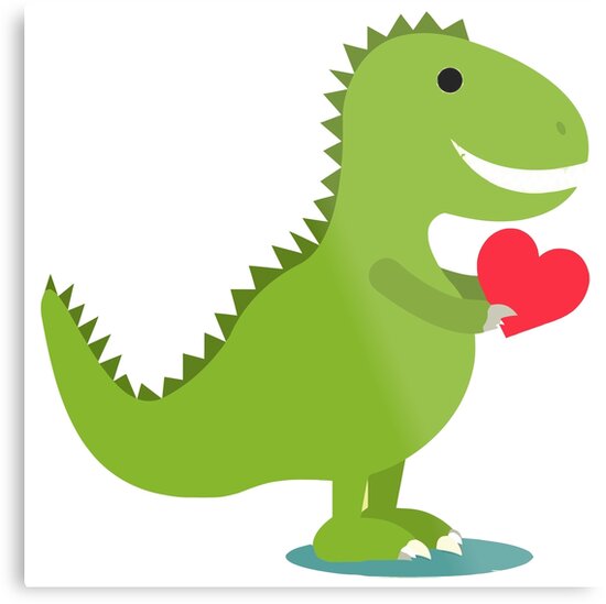 dinosaur with a heart