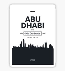 city skyline Abu Dhabi Sticker