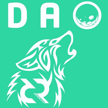 Artwork thumbnail, Decred DAO wolf - DCR Turquoise © v1 (Design timestamped by https://timestamp.decred.org/) by OfficialCryptos