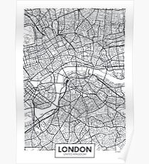 Vector poster map city London Poster