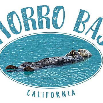 Morro Bay California Sea Otter Design Art Board Print for Sale by  Futurebeachbum