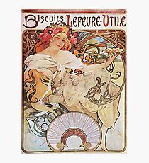 Alphonse Mucha - Biscuits Lefevre Utile Photographic Print