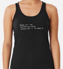 Syntax Fehler Gedicht Racerback Tank Top