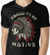 Native american shirts, No DAPL Men's V-Neck T-Shirt