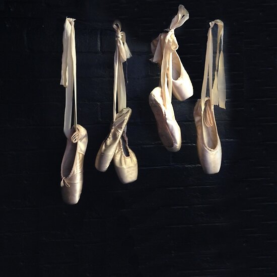 "Hanging pointe ballet shoes" Poster by ChloeRumsey Redbubble