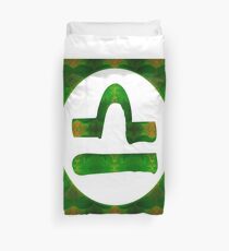 Libra and Heart Chakra Abstract Spiritual Artwork Duvet Cover