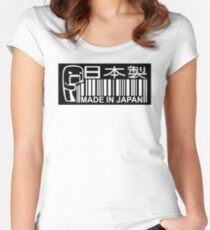 Made in Japan JDM bar code Women's Fitted Scoop T-Shirt