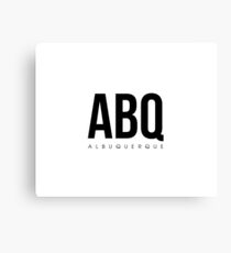 ABQ - Albuquerque Airport Code Canvas Print