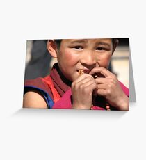 Young Monk Greeting Card