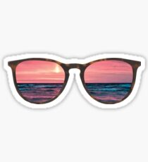 sunglasses beach sunset Sticker