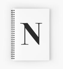 Letter N- monogram initial Spiral Notebook