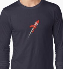 Tintin Destination Moon Rocket Long Sleeve T-Shirt