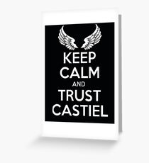 keep Calm Castiel Supernatural Greeting Card