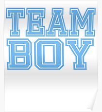 Team Boy Blue Mom Baby Shower Gender Reveal Party Cute Funny Gift Poster