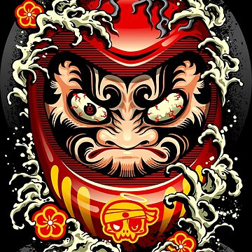 Daruma Doll Anatomy' Poster, picture, metal print, paint by Pigboom Kaboom