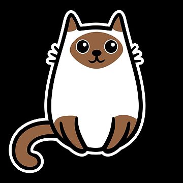 Artwork thumbnail, Cute Siamese Cat Kawaii for Cat Lovers by brandoseven