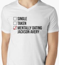 MENTALLY DATING JACKSON AVERY Men's V-Neck T-Shirt