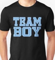 Team Boy Mom Baby Shower Blue Gender Reveal Party Cute Funny Gift Unisex T-Shirt