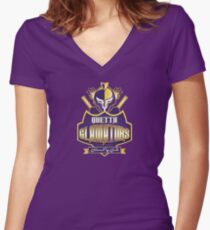 Quetta Gladiators - Pakistan Super League Cricket Team Logo Women's Fitted V-Neck T-Shirt