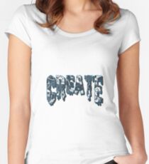 Create Drippy Trippy floral Women's Fitted Scoop T-Shirt