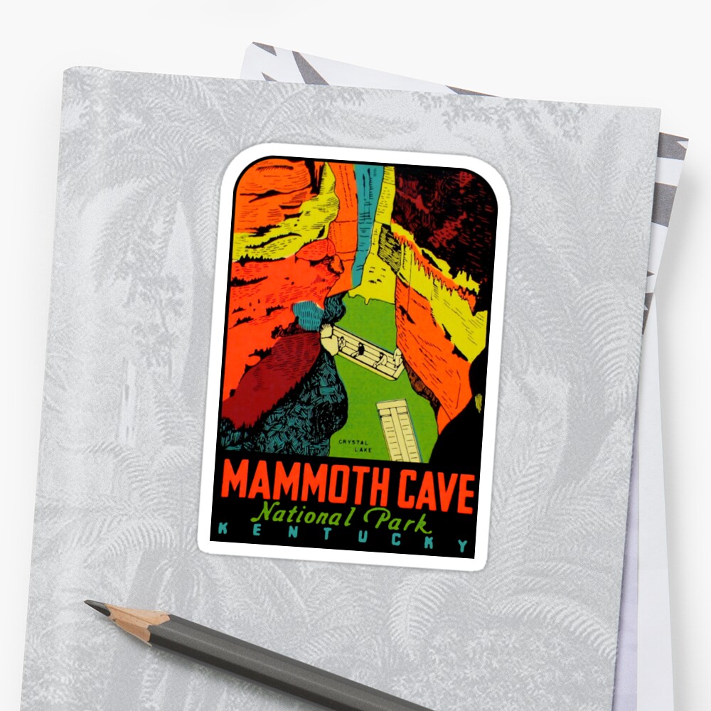 "Mammoth Cave National Park Kentucky Vintage Travel Decal