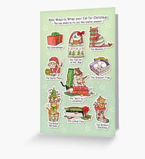 Wie verpacke ich deine Katze zu Weihnachten? Grußkarte