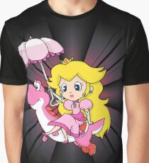Yoshi and Chibi Peach Graphic T-Shirt