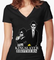 'The Kingslayer Brothers' Women's Fitted V-Neck T-Shirt
