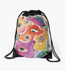 Psychadelic Eyes Drawstring Bag
