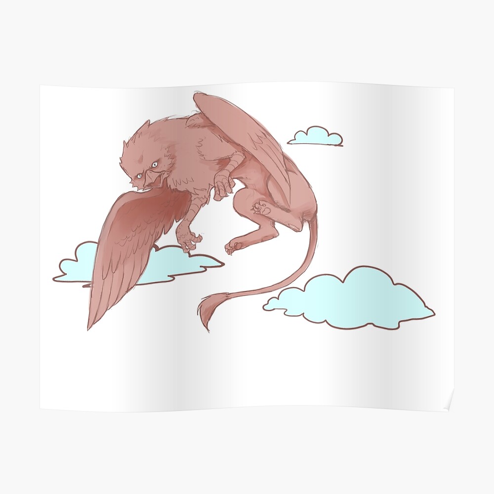 Griffin Poster By Paperleo Redbubble