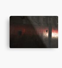Mono and red textures Metal Print