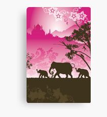Indian elephants Canvas Print