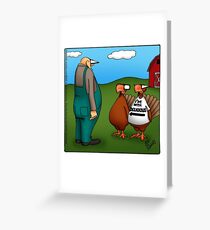 Funny "Spectickles" Thanksgiving Turkey Cartoon Greeting Card
