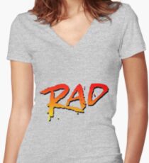 RAD BMX MOVIE 1986 Women's Fitted V-Neck T-Shirt