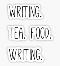 Writing, Tea, Food, Writing Sticker