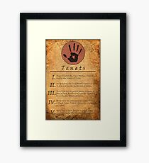 The Elder Scrolls V: Skyrim - Dark Brotherhood Tenents Framed Print