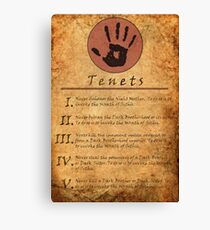 The Elder Scrolls V: Skyrim - Dark Brotherhood Tenents Canvas Print