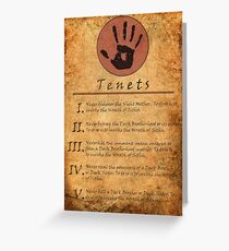 The Elder Scrolls V: Skyrim - Dark Brotherhood Tenents Greeting Card