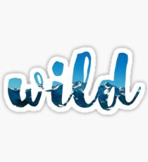 "Wild" - Mountain Scene Sticker