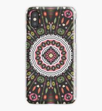 Ornamental round aztec geometric pattern iPhone Case