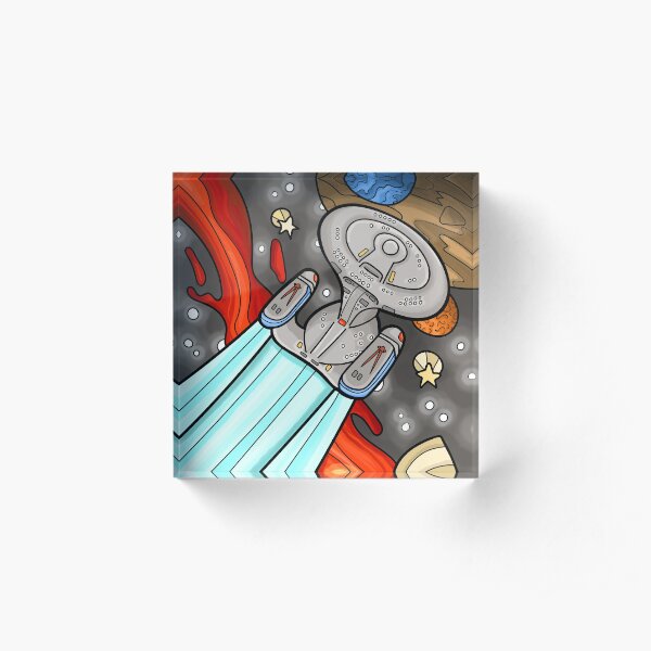 To Bodly Go Acrylic Block