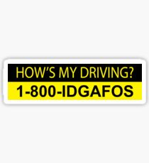 How's My Driving Sticker