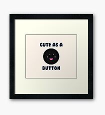 Cute As A Button (Black Boy) Framed Print