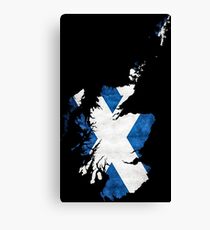 Scotland Flag / Map Canvas Print