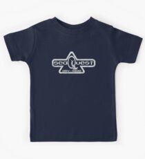 Sea Quest Emblem Vintage White Kids Tee