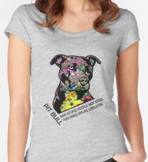 Pitbull BSL Black Women's Fitted Scoop T-Shirt